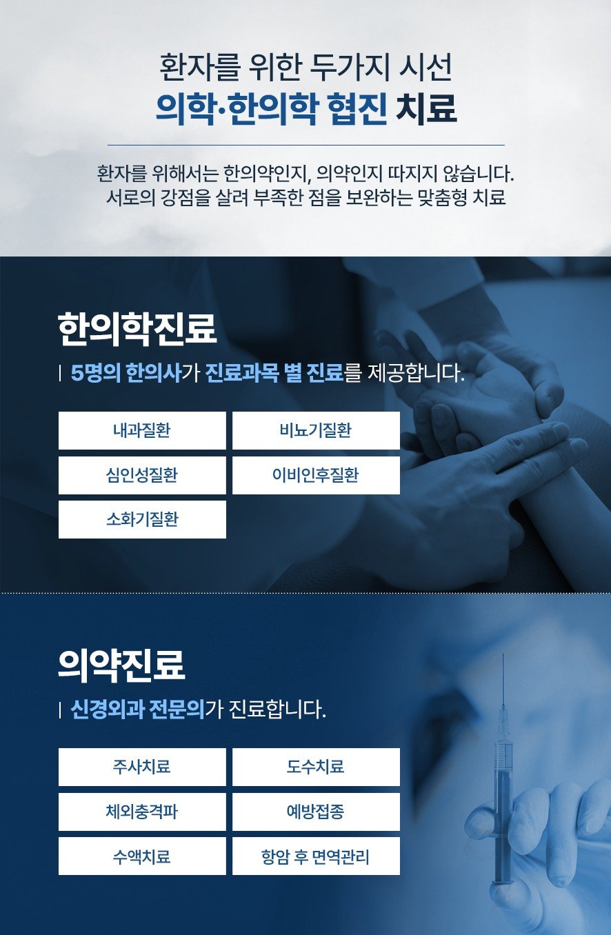 용인한방병원의 의학·한의학 협진 맞춤형 치료 안내
