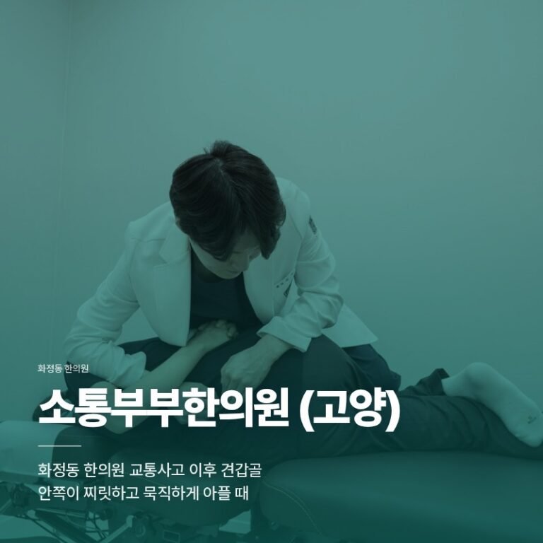 화정동 한의원 교통사고 이후 견갑골 안쪽이 찌릿하고 묵직하게 아플 때