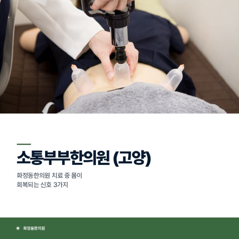 화정동한의원 치료 중 몸이 회복되는 신호 3가지