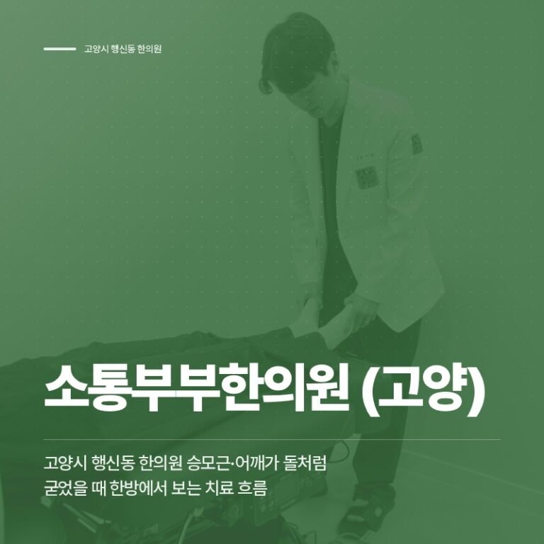 고양시 행신동 한의원 승모근·어깨가 돌처럼 굳었을 때 한방에서 보는 치료 흐름